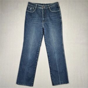 Vintage Jordache Jeans Womens 32 Blue Denim Straight Leg Horse Logo Classic 90s